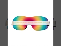 نظارات سباق الخيول مضادة للصدمات الغطس بالمظلات UV400 الحماية مع حزام قابل للتعديل